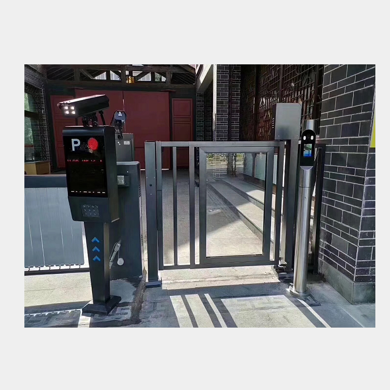 车牌识别加人行广告门